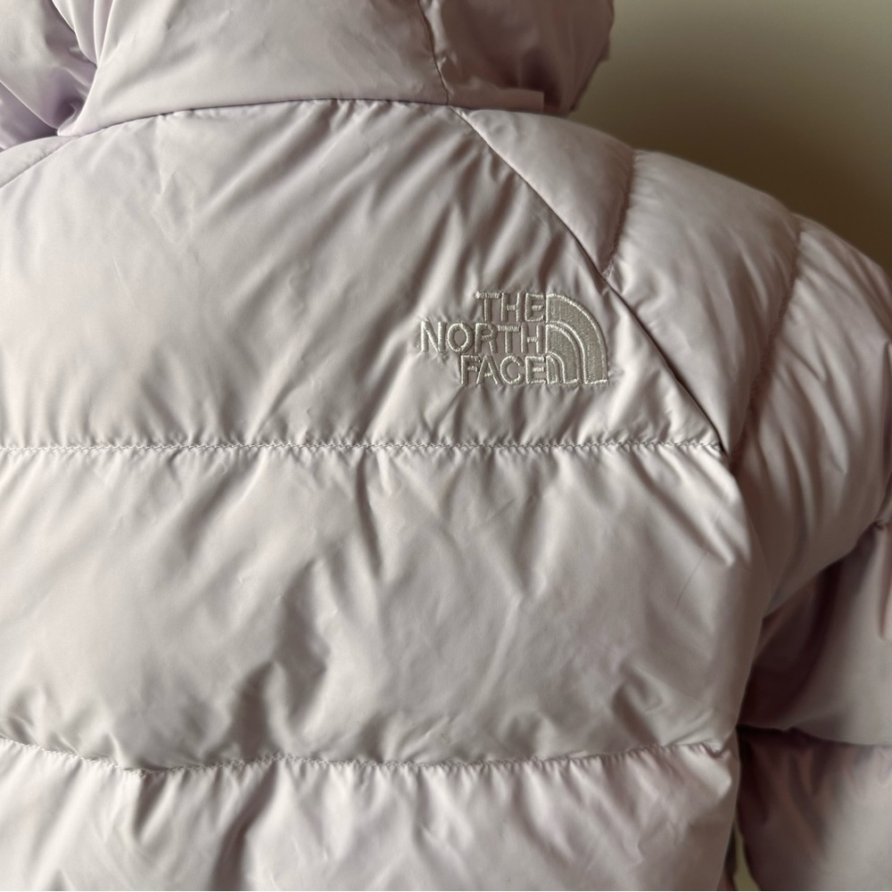 The North Face Hydrenalite Down Hoodie Small Lavender Semi Cropped Puffer EUC - Picture 6 of 10